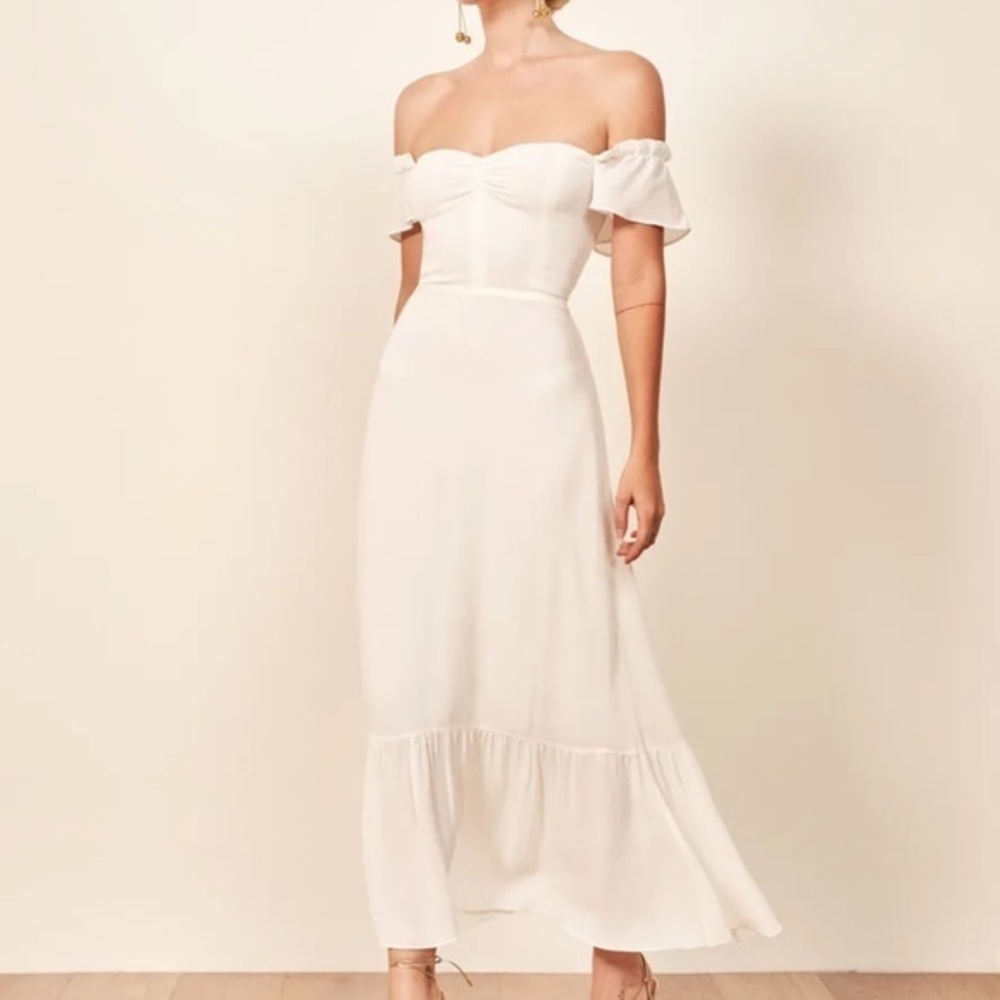 Reformation Butterfly Dress in Ivory *NEW* - Picture 2 of 7